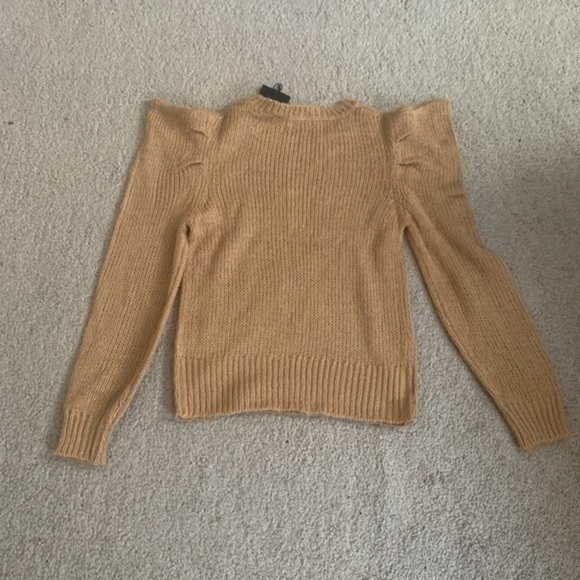 Nasty Gal knitted Ruffle puff sleeve sweater Small - Picture 3 of 8